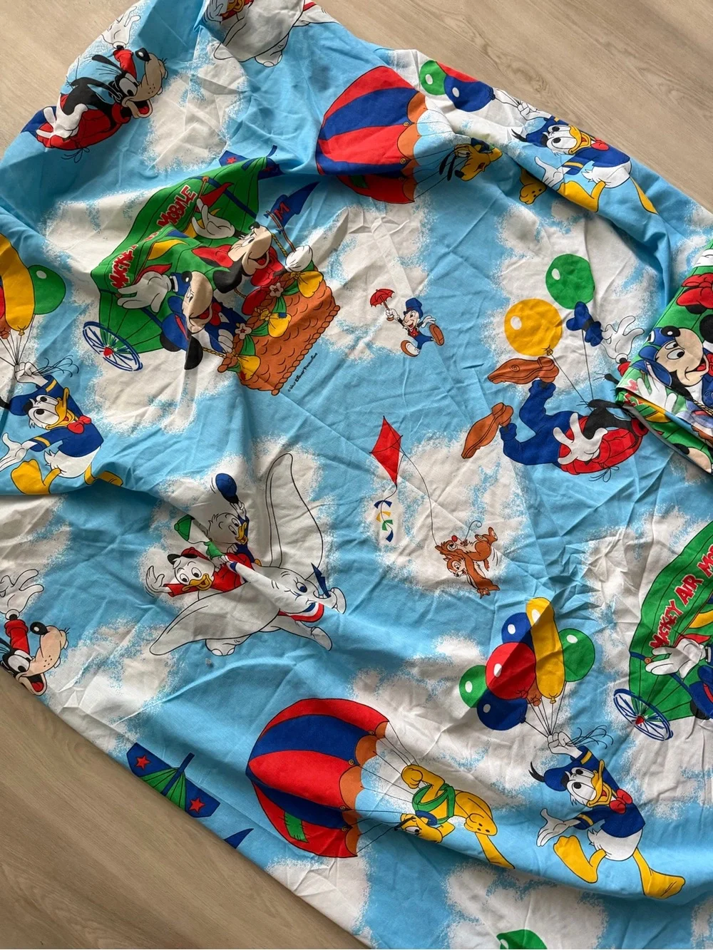 Vintage Disney Mickey Mouse Bed Sheets Fitted / Flat Twin